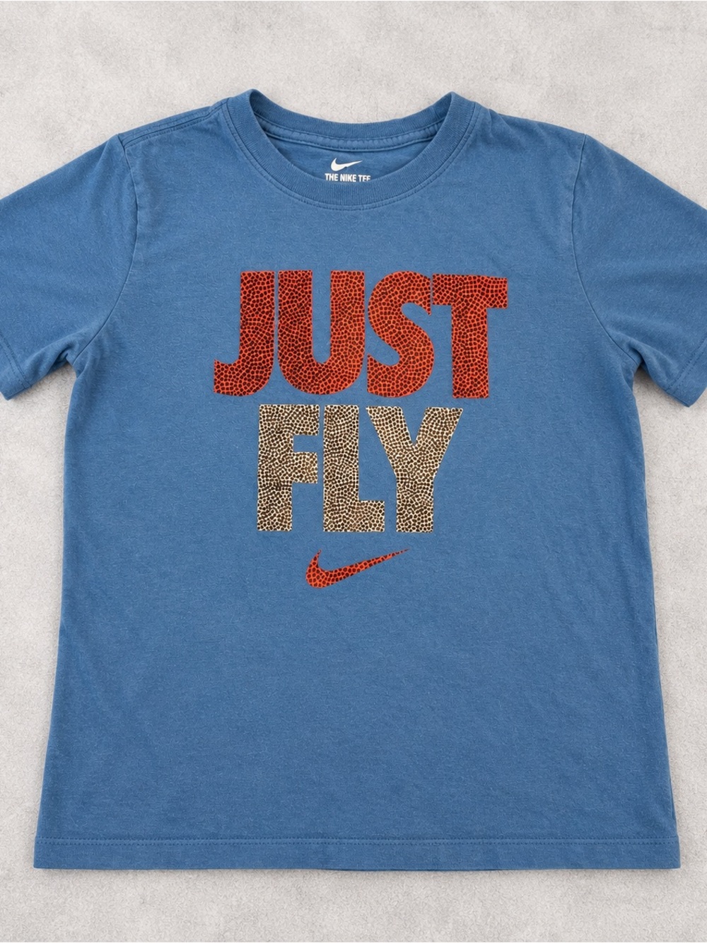 Nike Boys Just Fly Graphic T-Shirt Blue Size M